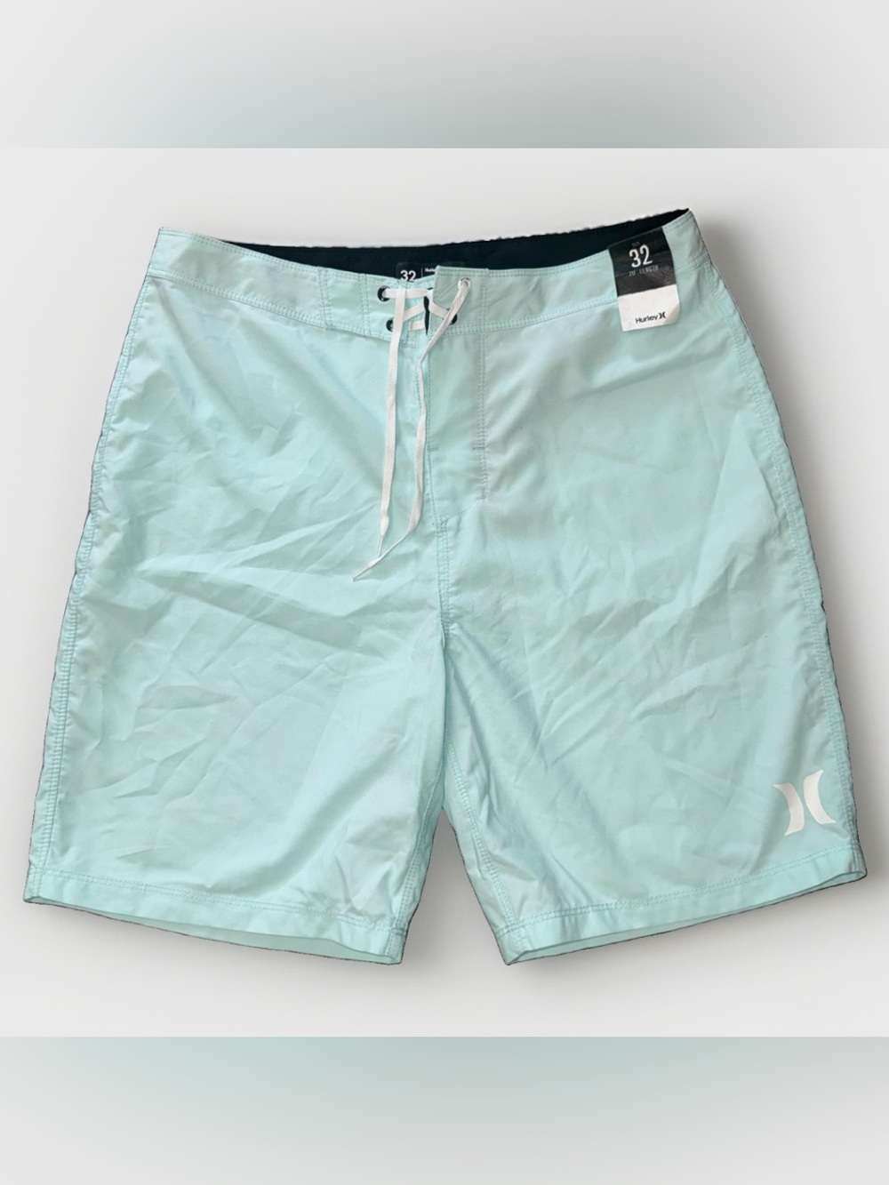 NWT Hurley One & Only Crossdye 20" Board Shorts Mint Green Men's Size 32 Swim